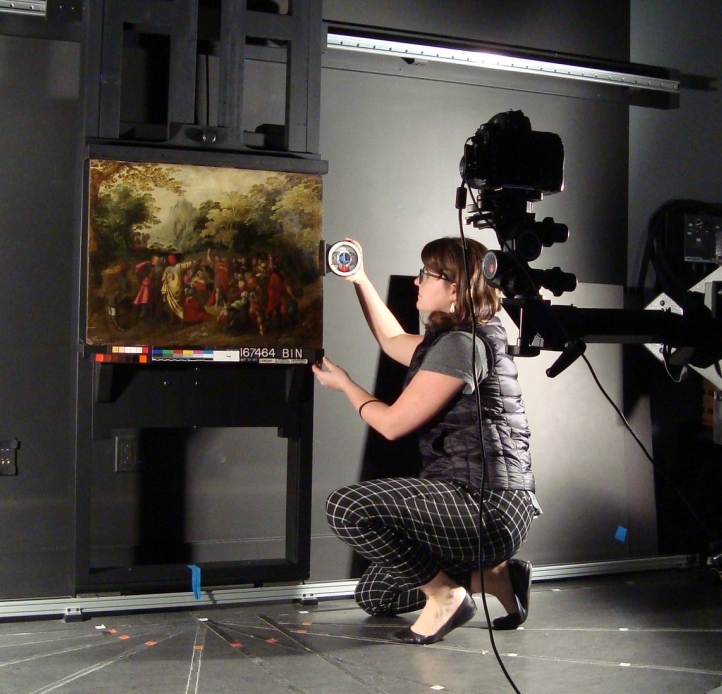 Student in the photo lab